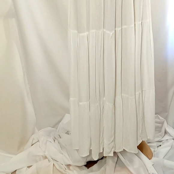 New AQUA Brand SWIM MEDIUM White Long Dress Women NWOT Beach Resort - Picture 7 of 10